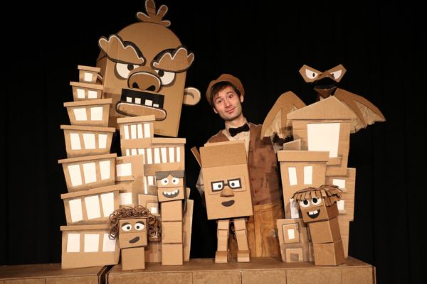 Cardboard Explosion Puppet Show